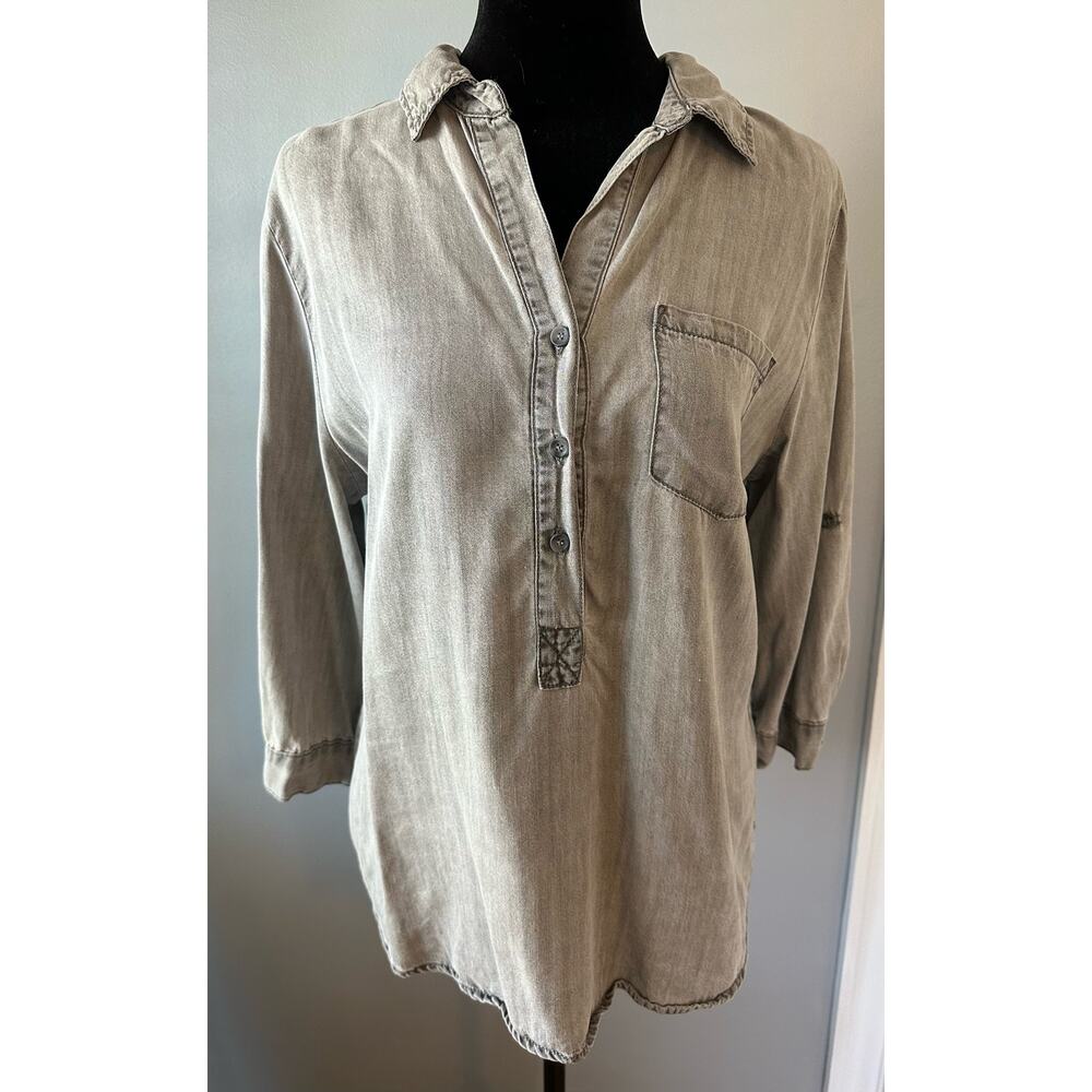 Hester & Orchard 100% Tencel Light Gray Quarter Sleeve